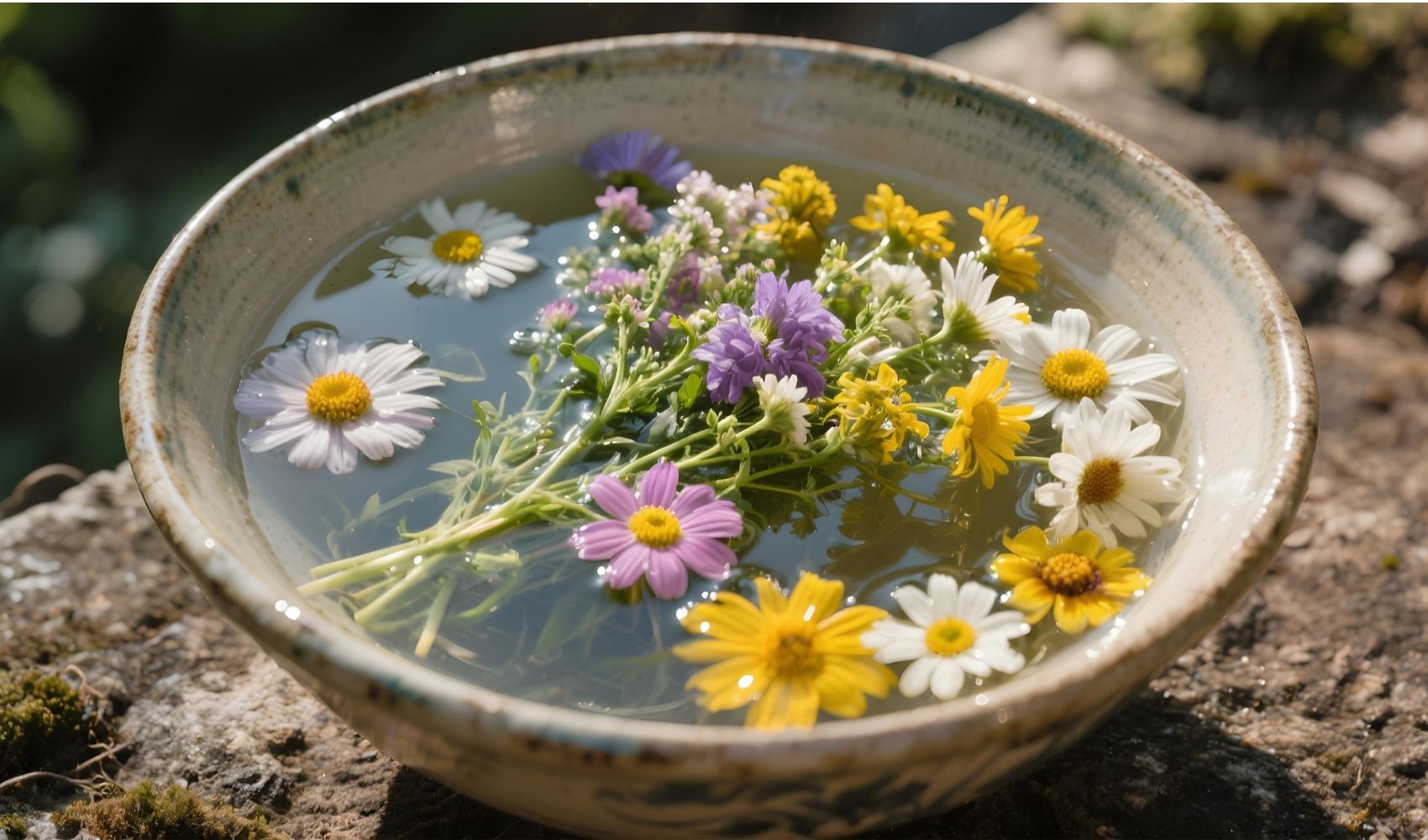 Blütentherapie 3 floral arrangement bowl